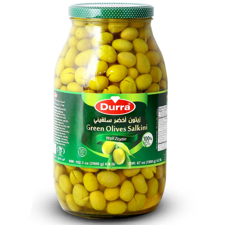 Durra Green Olives Salkini 4x2.8 kg Jar