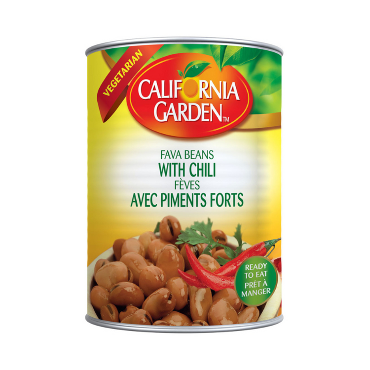 California Garden Fava Beans with Chilli 24 x 450 gm Can