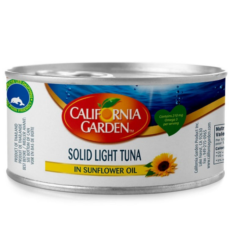 California Garden Solid Yellow Fin WhiteTuna In Sunflower Oil 24x185 g Can