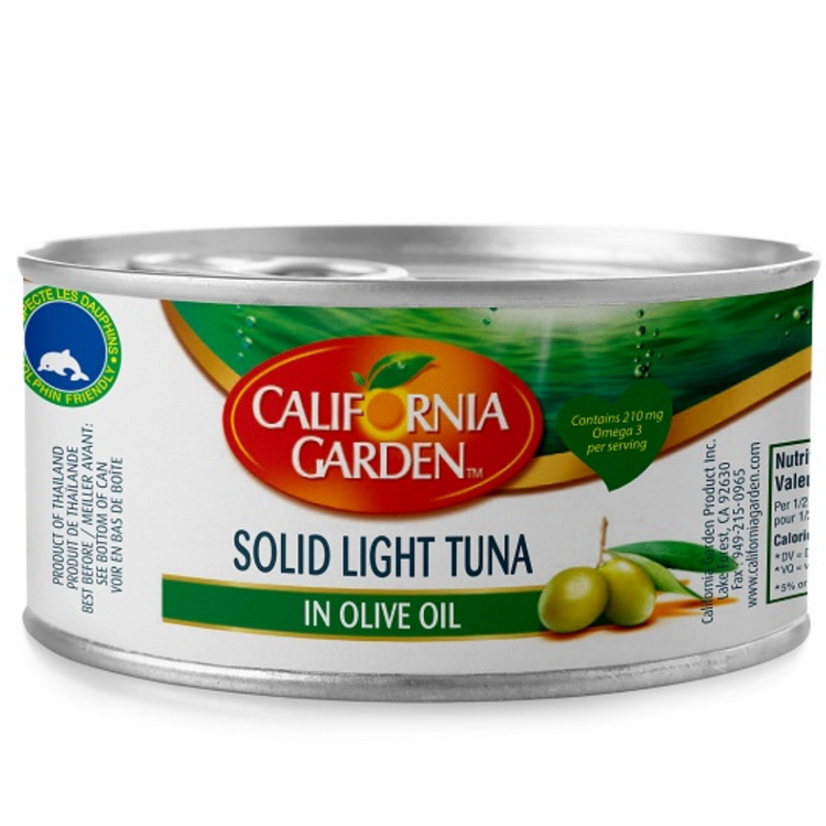 California Garden Solid Yellow Fin WhiteTuna In Olive Oil 24x185 g Can