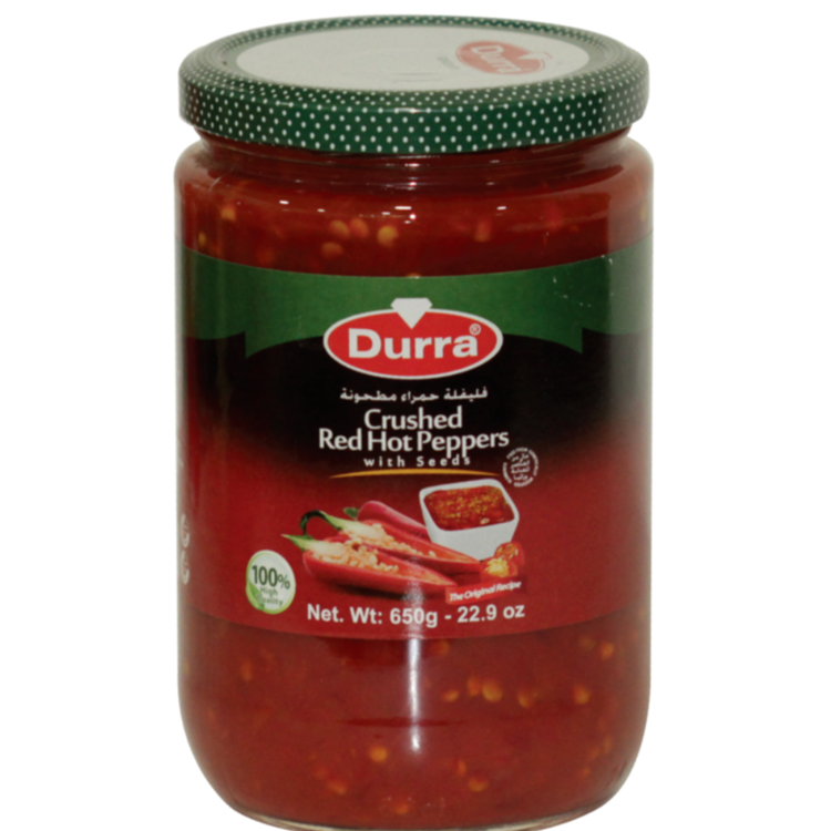 Durra Crushed Red Hot peppers 12X650 g Jar