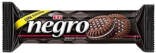 Eti Negro Cocoa Biscuit with Vanilla Cream Filling 110g