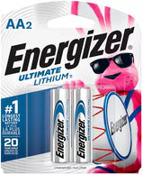 Energizer Ultimate Lithium AA2 Battery, 2-pk